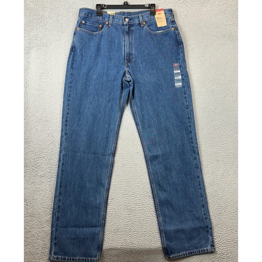 NEW Levis 550 Jeans Mens 38X36 Relaxed Fit Blue Red Tab 5-Pocket Denim Casual